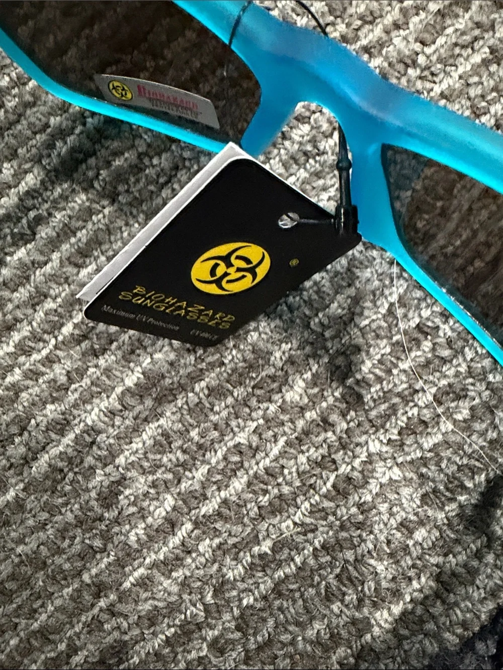 Biohazard Blue Women's Sunglasses - Bold Aqua Frame